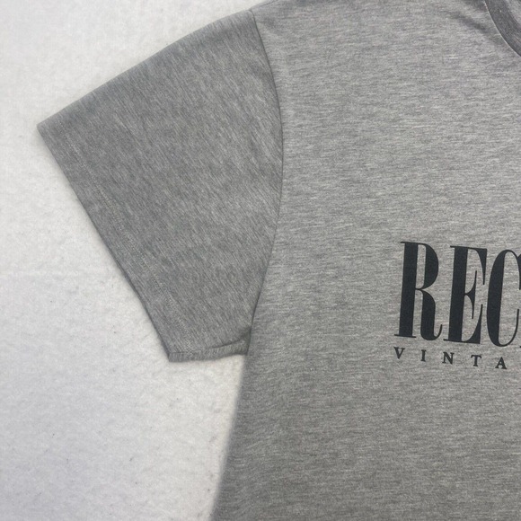 RECLAIMED VINTAGE Shirt Mens XL Gray Black Short Sleeve Front Pocket - Picture 5 of 12